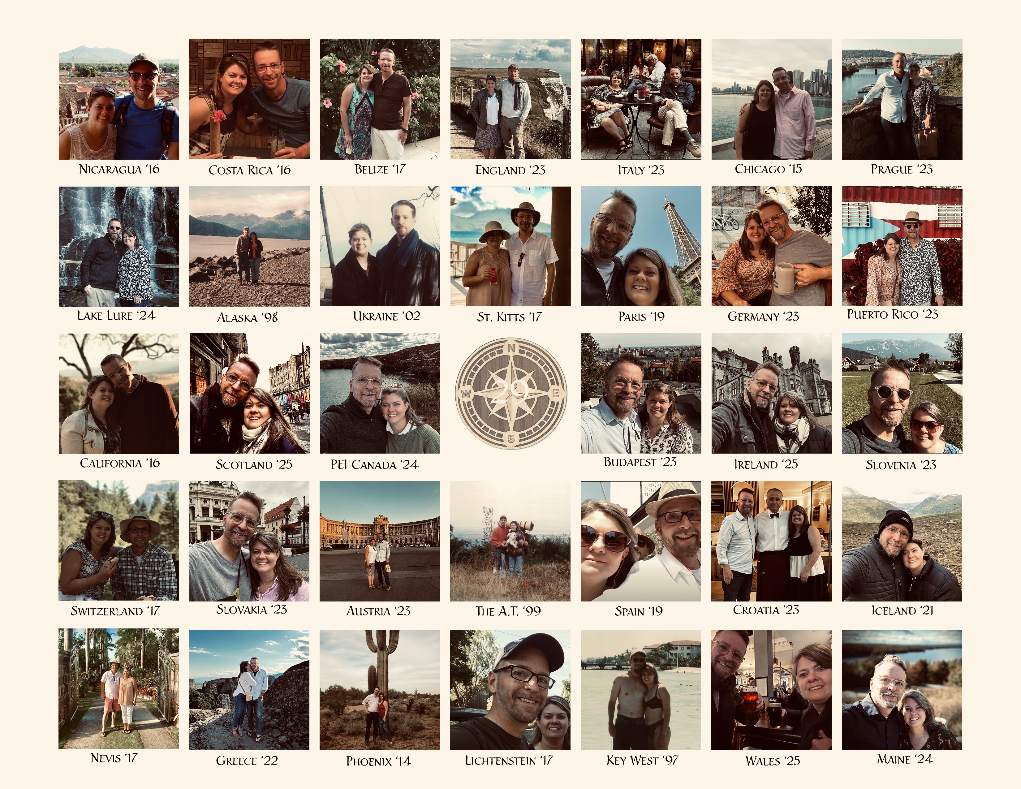 Travel photo collage